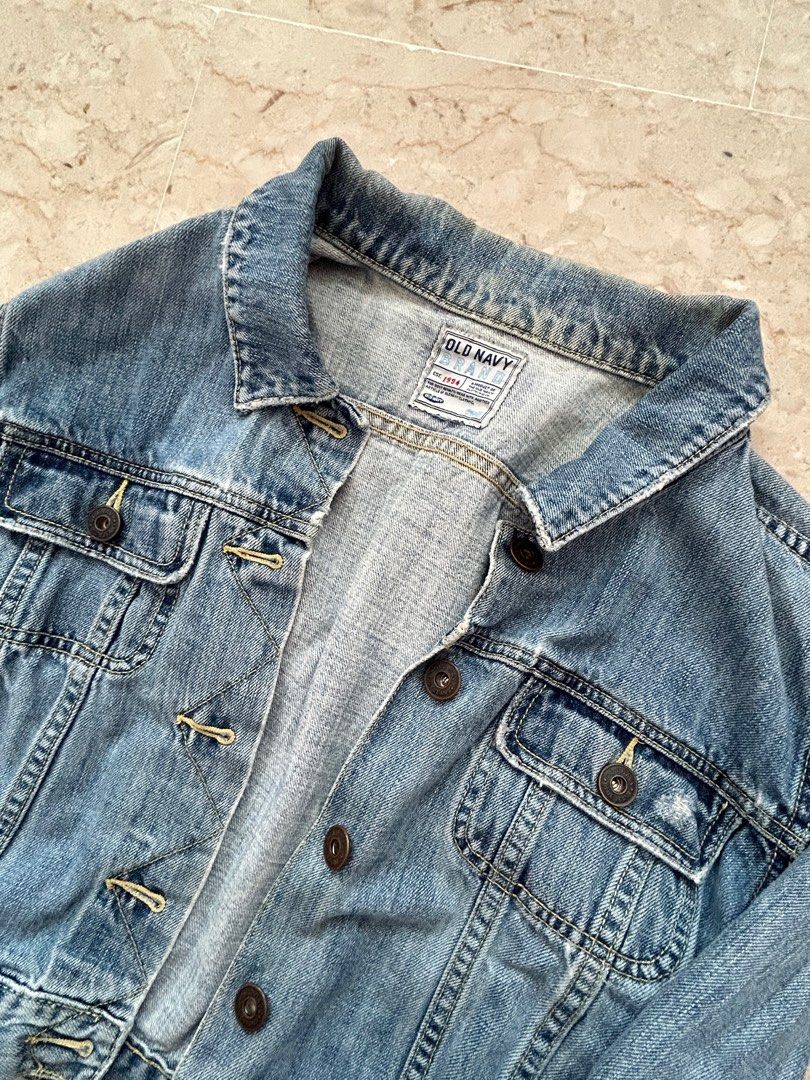 Old navy distressed deals denim jacket