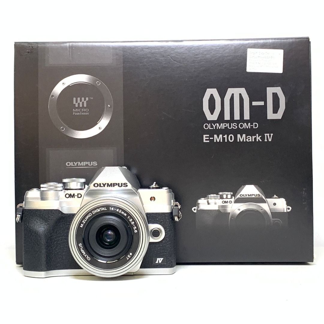 Olympus OM-D E-M10 Mark IV Camera with 14-42mm EZ Lens Kit - Silver