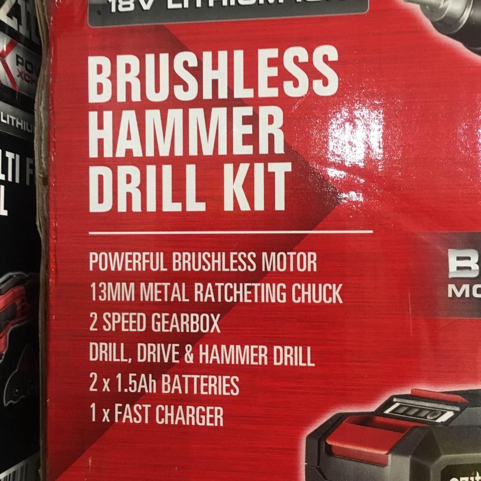 Ozito Brushless Hammer Drill Kit 18V, Furniture & Home Living, Home