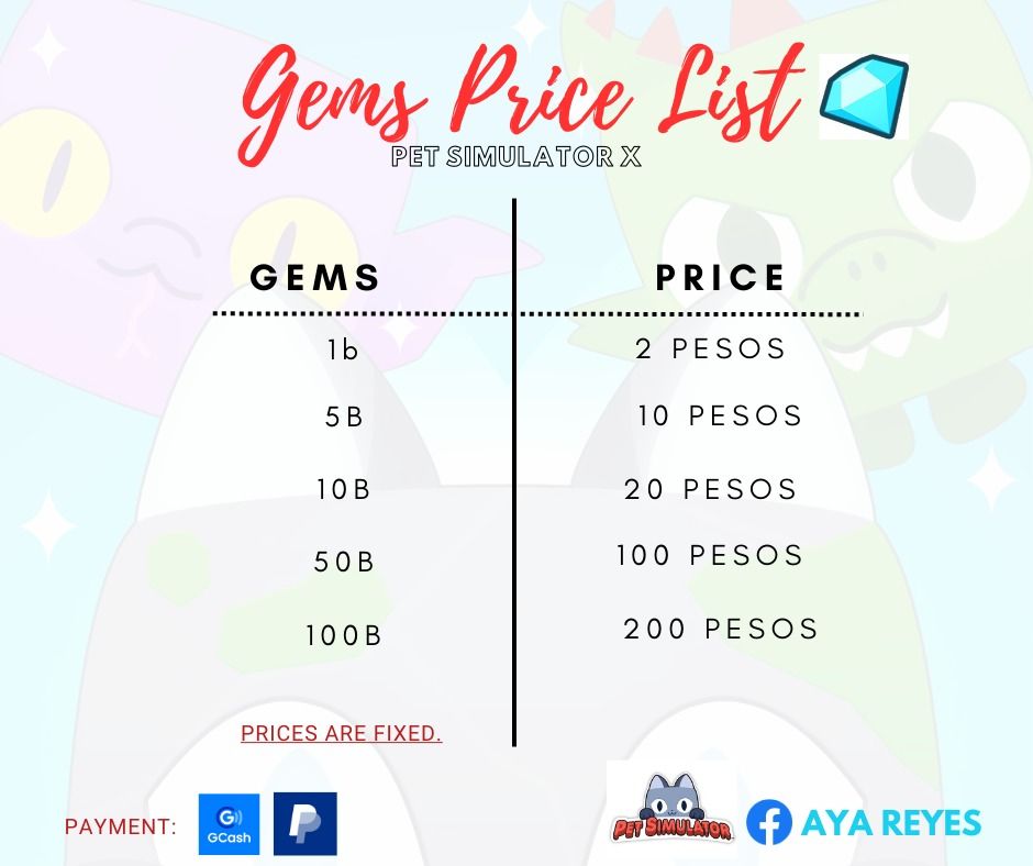 PET SIM X GEMS PET SIMULATOR CHEAP GEMS, Video Gaming, Gaming