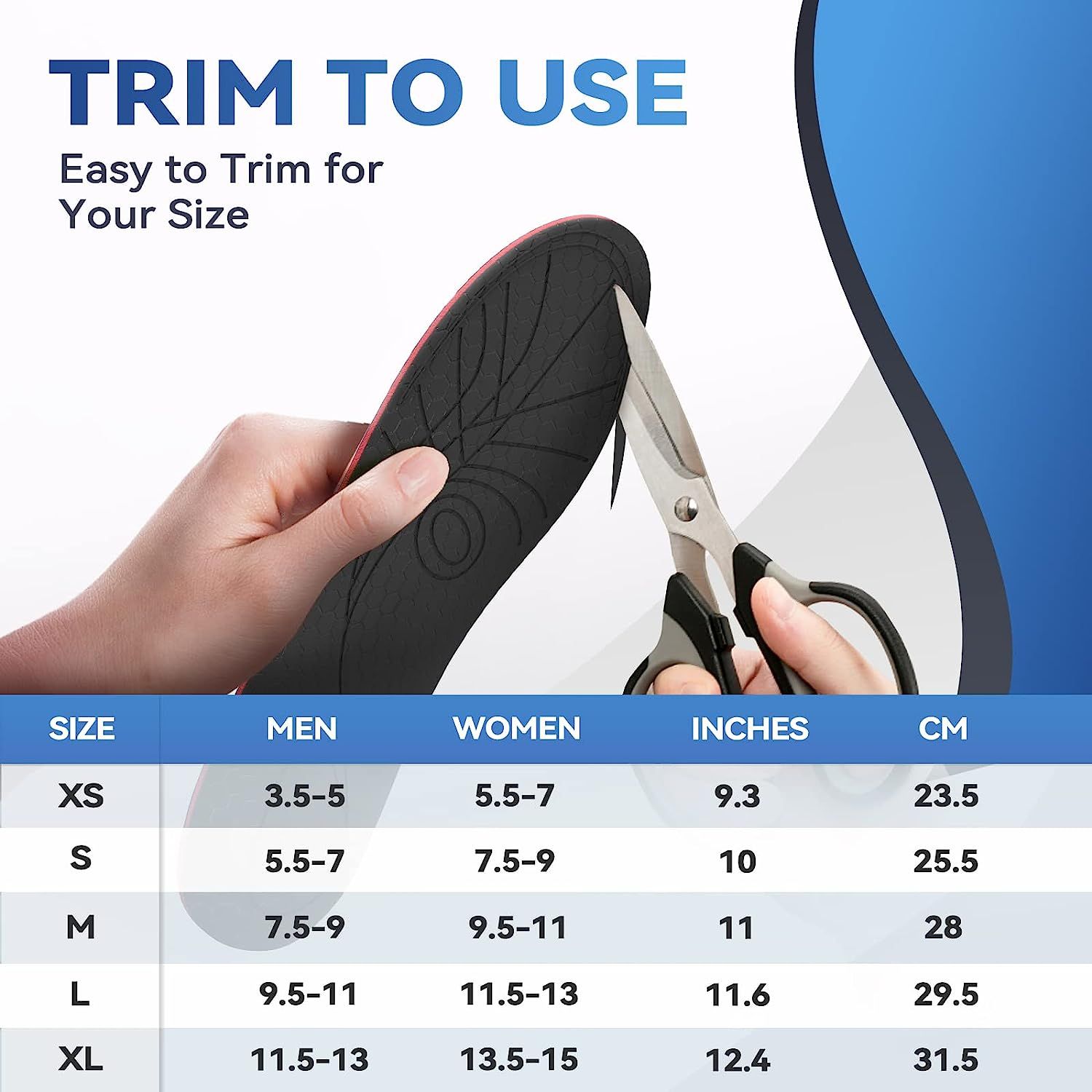Mens insoles size 11 outlet