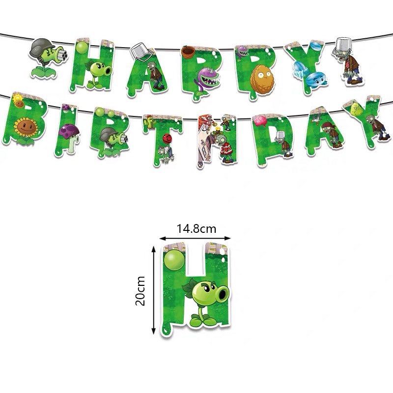 Plants Vs Zombies Theme PVZ Balloons Set Birthday Party Decoration ...