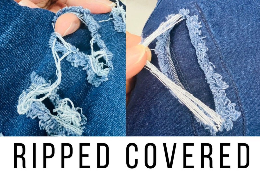 PLUS SIZE STRETCHABLE SLIM CUT RIPPED JEANS (NO SKIN SHOWN) - instock ...