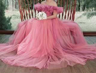 Prewedding dress tule tile