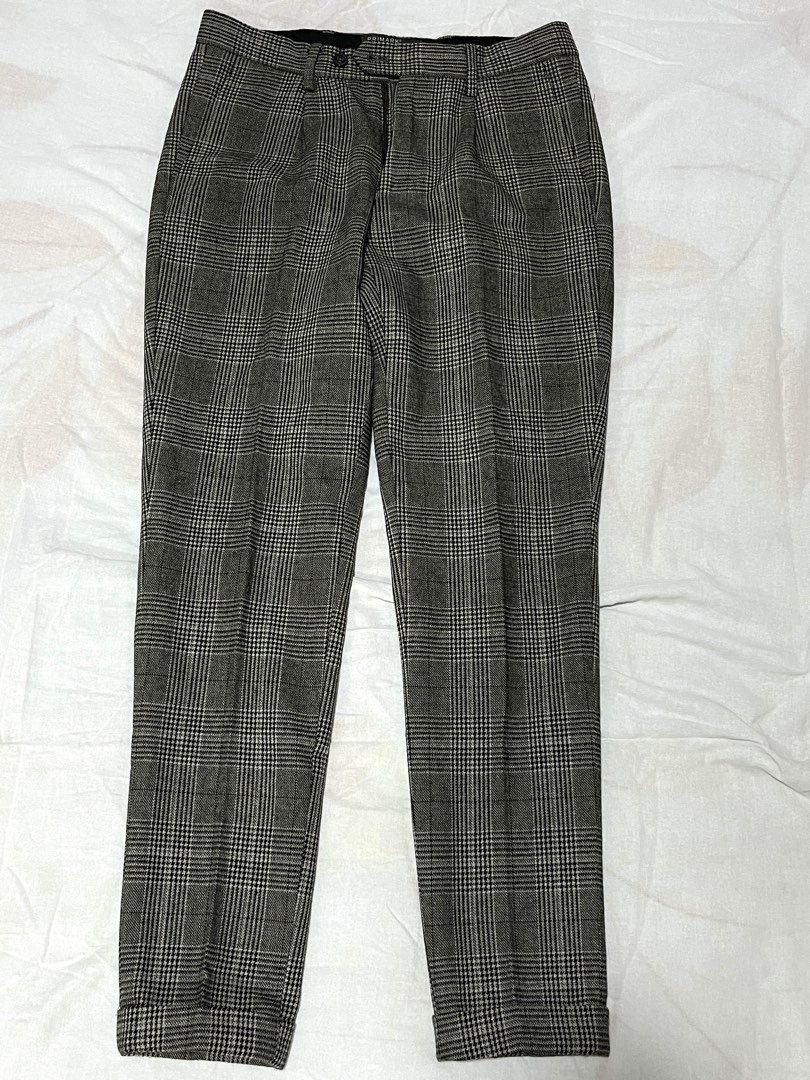 Primark Slim Plaid Pants Men s Fashion Bottoms Trousers on