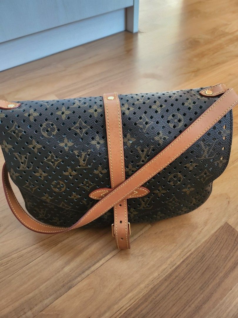 Louis Vuitton Limited Edition Perforated Monogram Canvas Saumur 30