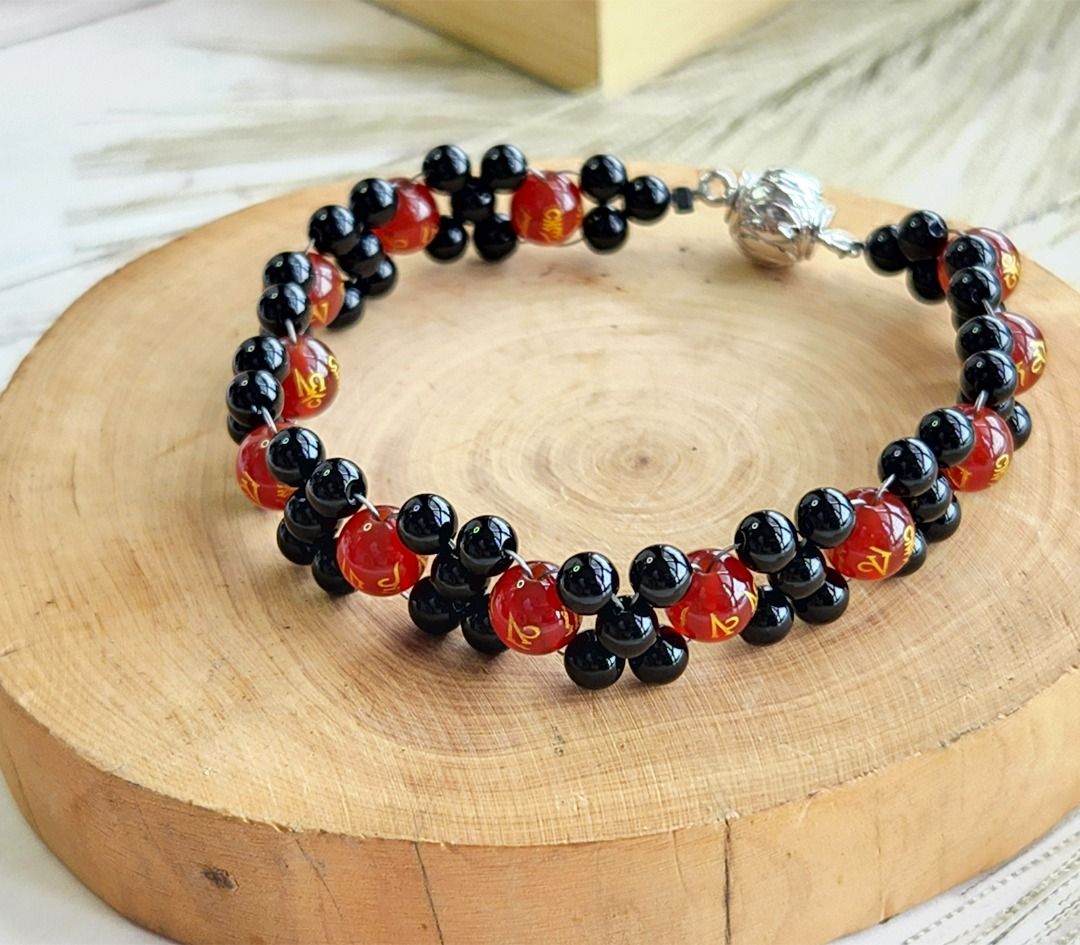 Red and sales black agate