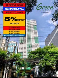 RENT TO OWN Condo For Sale in DE LASALLE (DLSU),TAFT AVE at Green Residences near in Robison Malate and LRT-Vito cruz