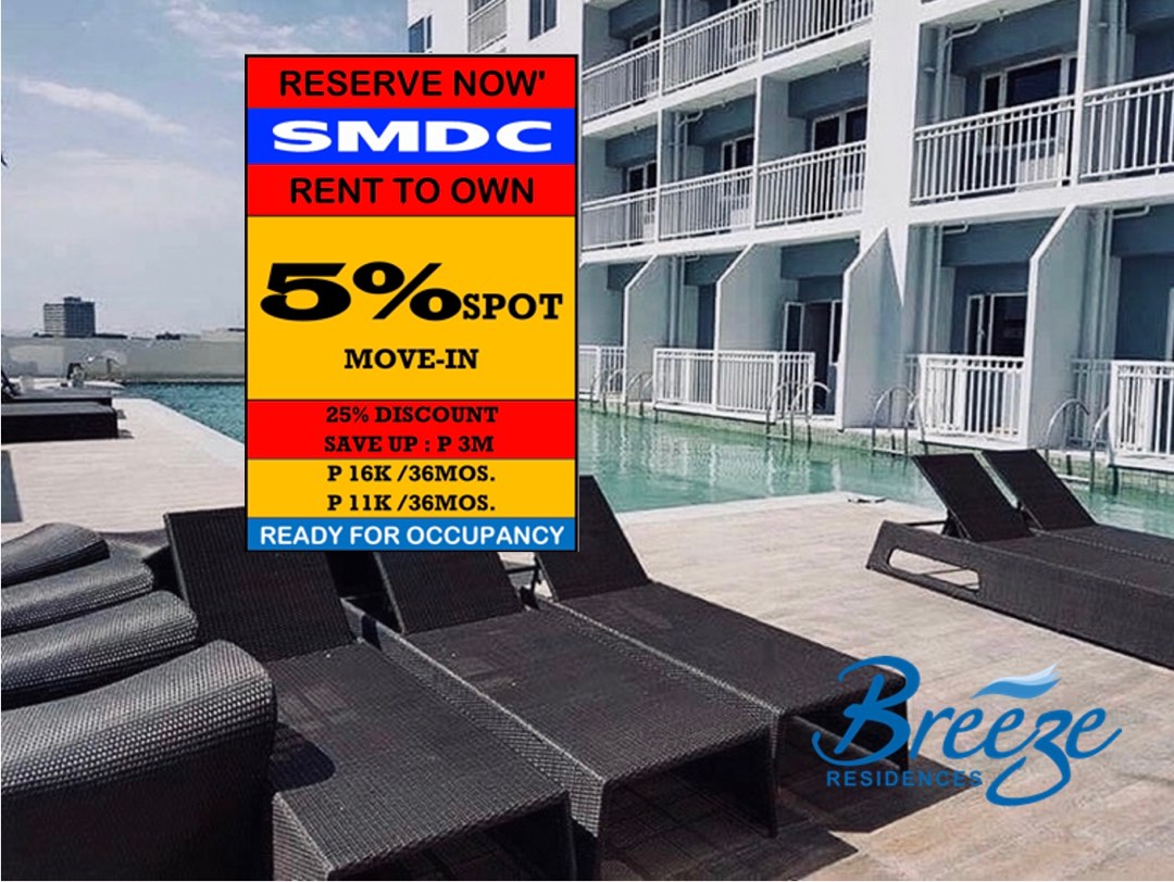 RENT TO OWN Condo in ROXAS BOULEVARD Breeze Residences near in Mall of