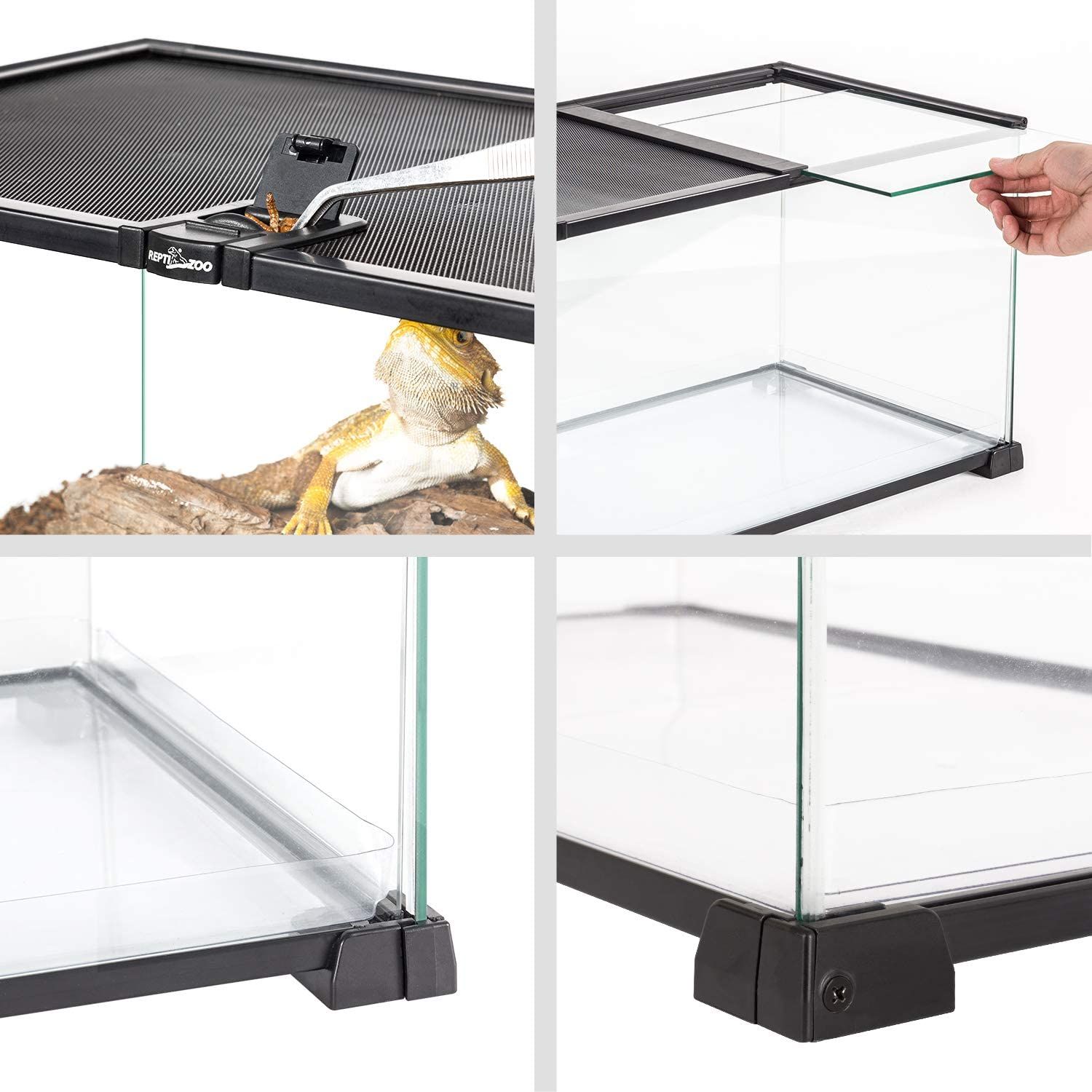 Picture of REPTI ZOO 20 Gallon Reptile Glass Terrarium Easy Clean Tank 30