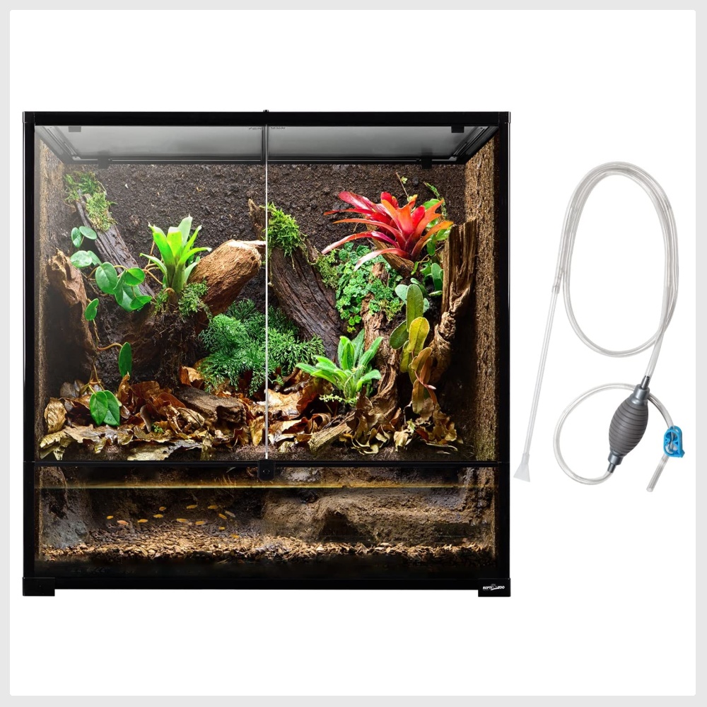 REPTI ZOO Large Reptile Terrarium, Vertical Reptile Tank, Wide & Tall Chameleon Cage with Top