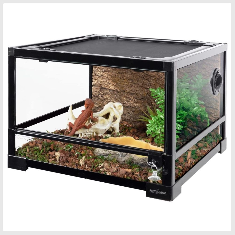 REPTIZOO 18 Gallon Glass Reptile Terrarium 18