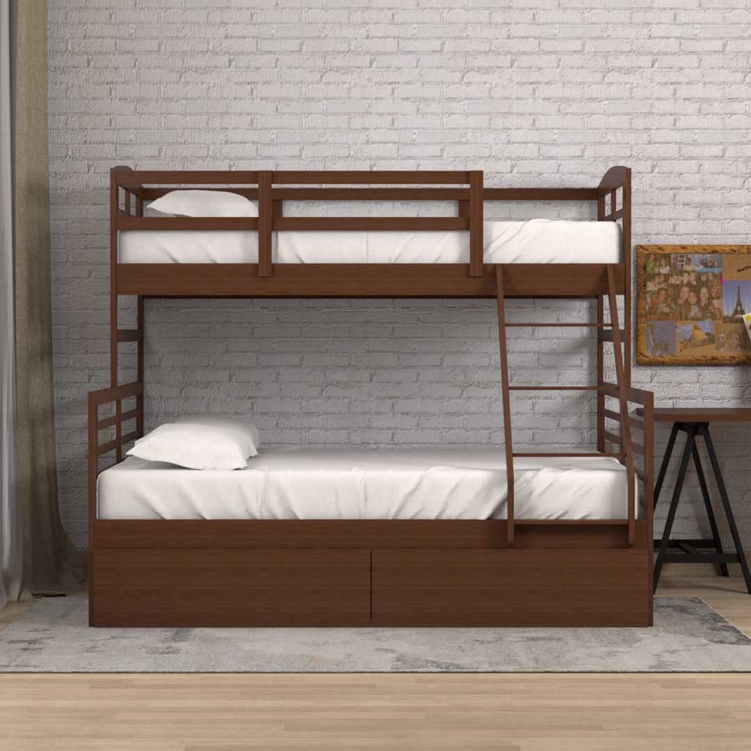 Ruth Wooden Double Decker Bed Frame, Furniture & Home Living, Furniture