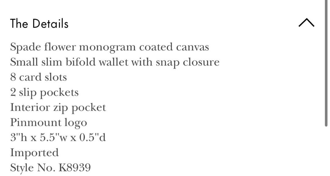 Spade Flower Monogram Coated Canvas Small Slim Bifold Wallet