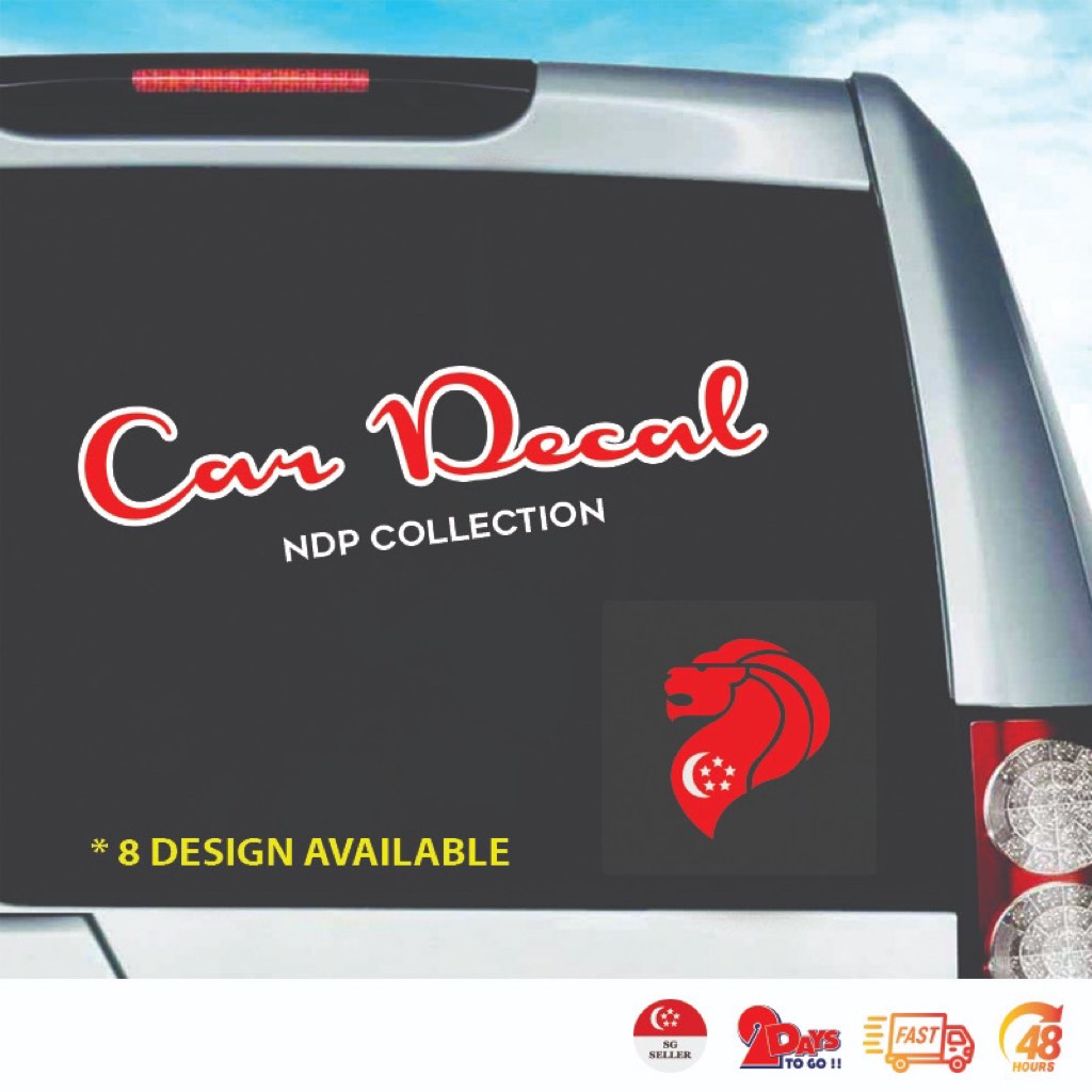 [SG SELLER] Singapore National Day Car Decal Sticker, Car Accessories
