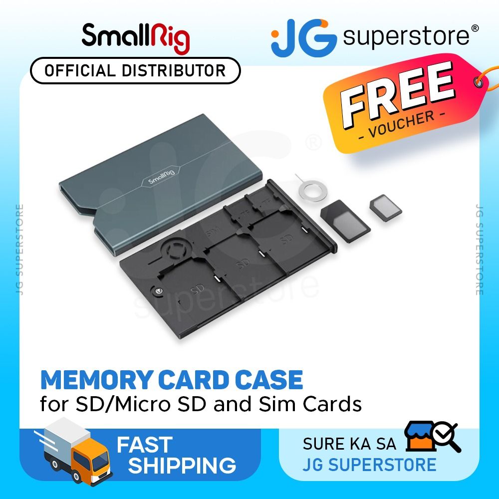 SMALLRIG SD Card Holder Memory Card Holder Case 15 Slots for SD