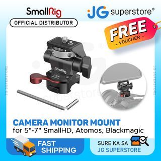 SmallRig Swivel & Tilt Adjustable Camera Monitor Mount with NATO Clamp Mount with Knob and Locating Pins for 5" to 7" SmallHD Focus Series, Atomos Ninja, Blackmagic Video Assist Monitors 2906B | JG Superstore
