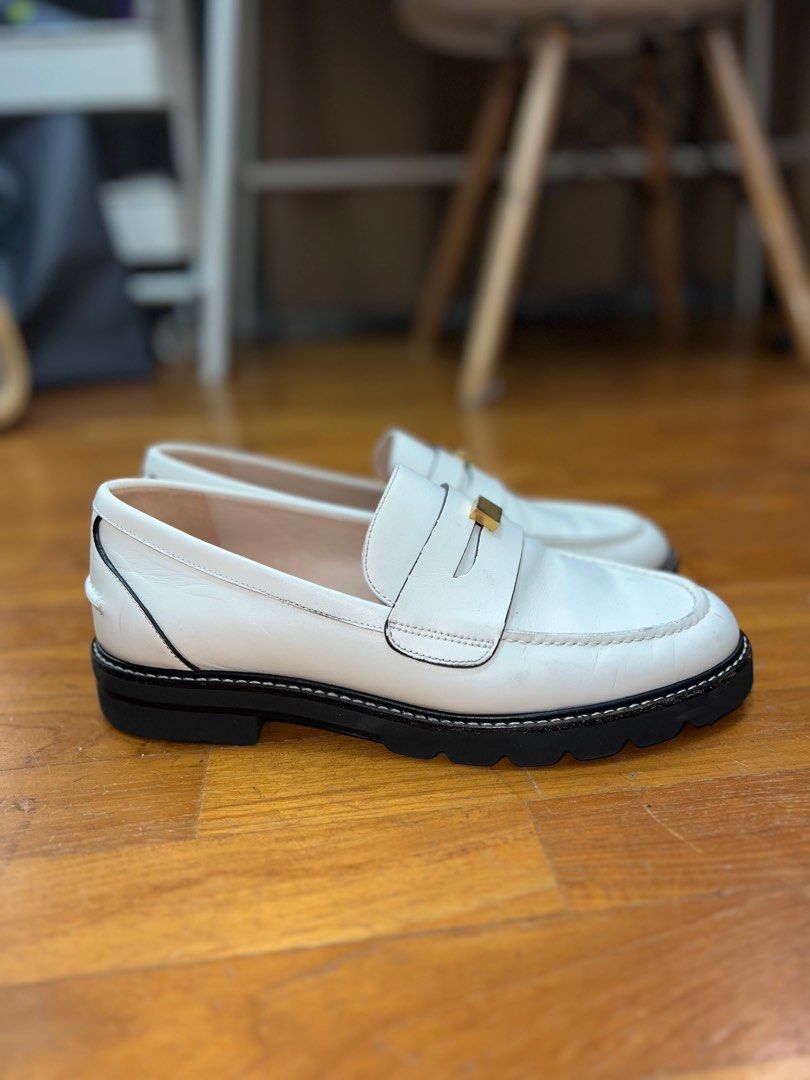 White platform loafers sales