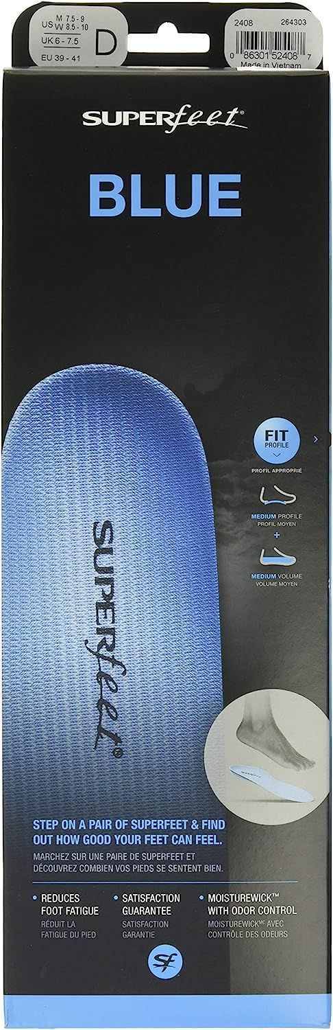 Superfeet BLUE Insoles Professional Grade High Arch Support