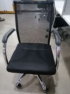 Swivel chair Mesh w/Armrest steel base