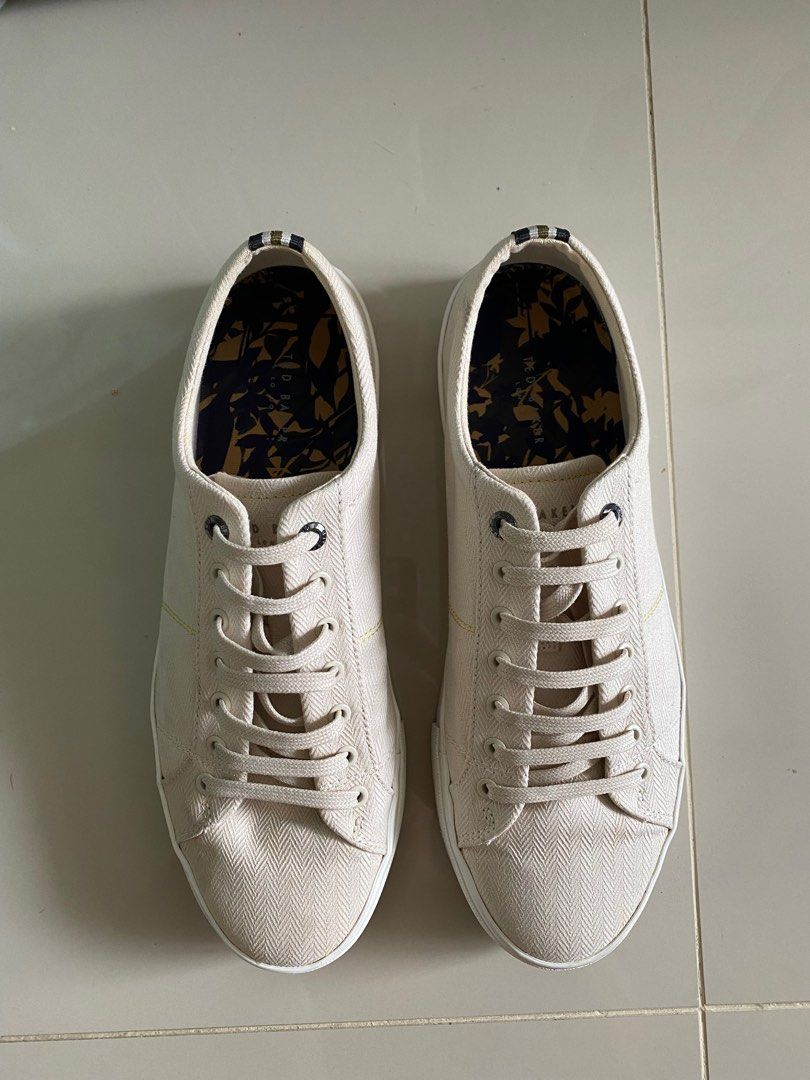 Ted Baker Theeyo white leather sneakers mens shoes size 12 | eBay
