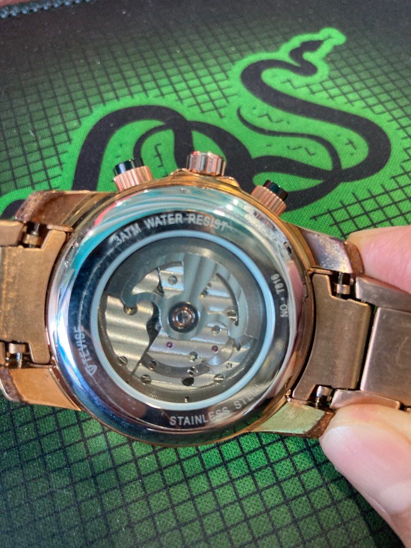 Tevise watch discount gold plated
