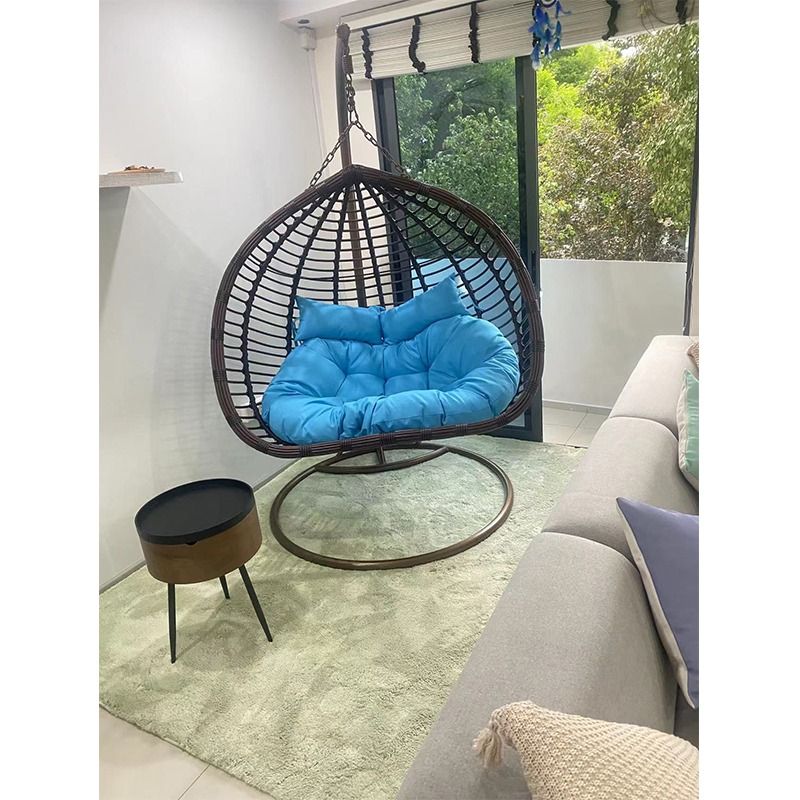 Thick rattan double bird s nest hanging basket Rattan chair Indoor