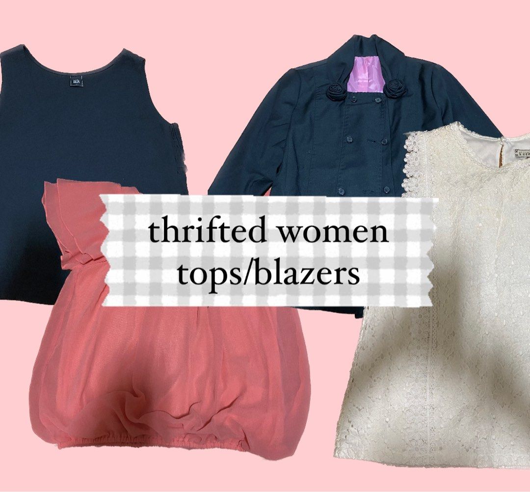thrifted] women's sleeveless tops/ blazer, Women's Fashion, Tops