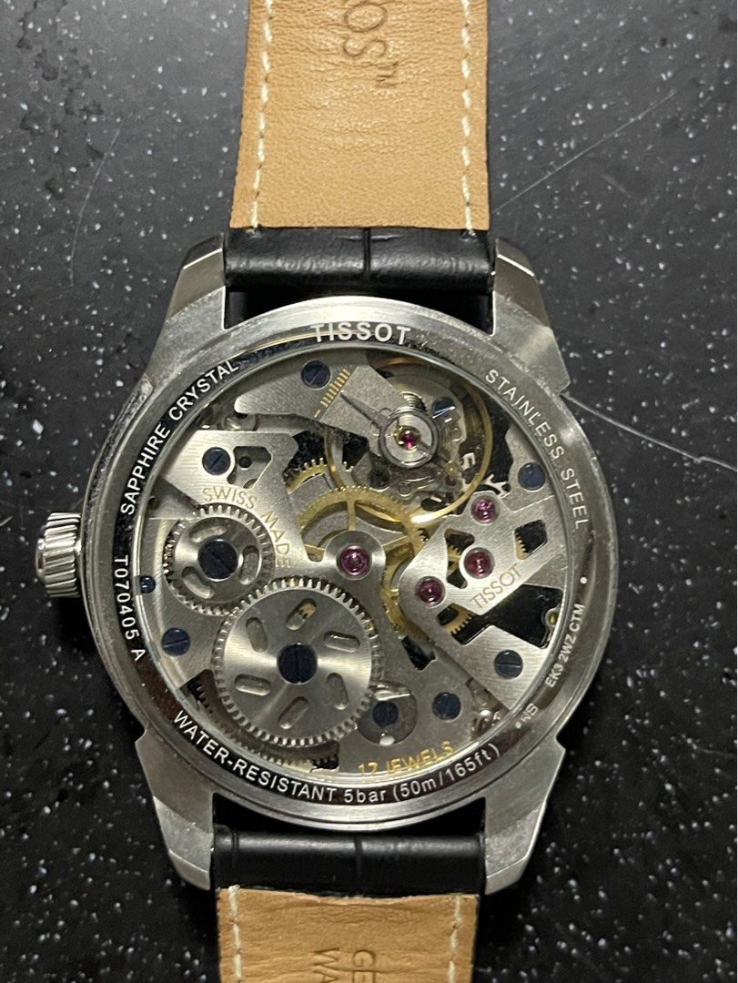 Leather Strap Tissot Squelette Occasion TISSOT T-Complication