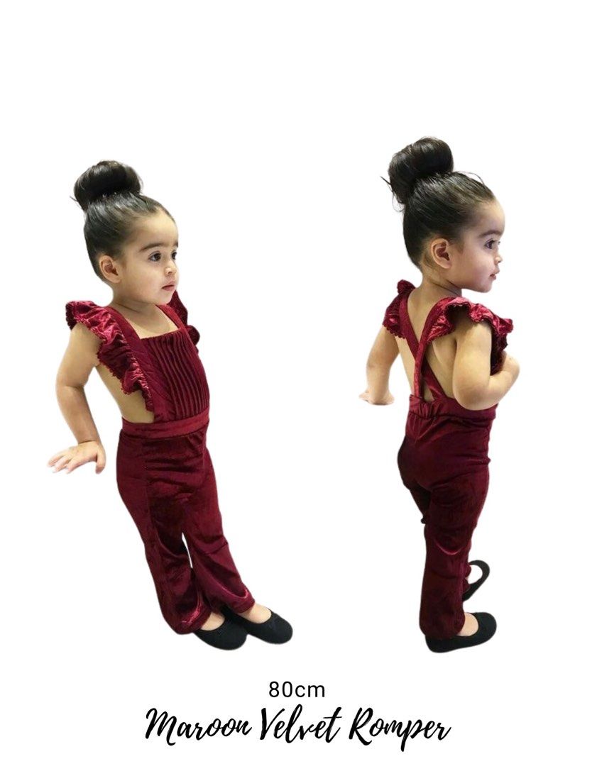 Baby girl velvet romper store