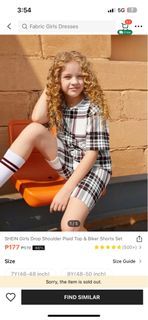 Toddler plaid top and shorts set
