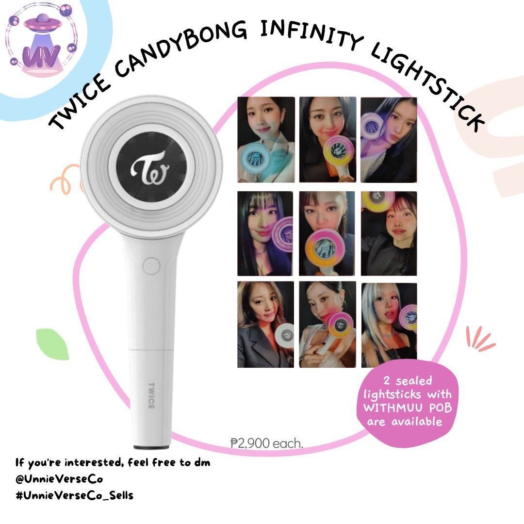 TWICE CANDYBONG INFINITY LIGHTSTICK with WITHMUU POB, Hobbies & Toys