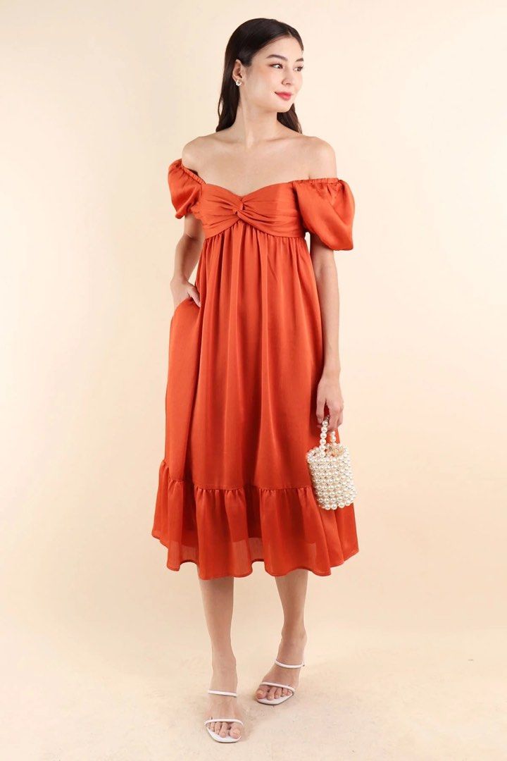 Tea Collection Puff Sleeve Empire Dress - Painted Sunflowers