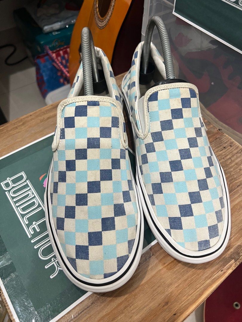 Vans Slip On Checkerboard Blue Topaz 10.5UK Men s Fashion