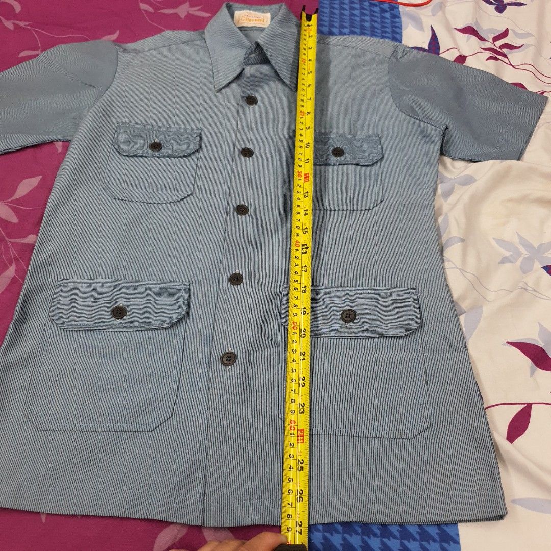 VINTAGE 80'S TAILORED TOP FROM HONG KONG KOWLOON.., Men's Fashion, Tops