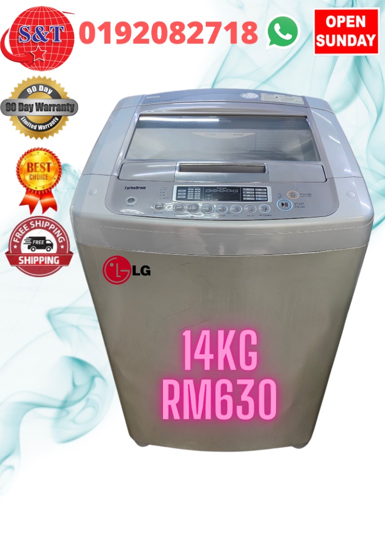 Lg fuzzy logic outlet 14kg washing machine