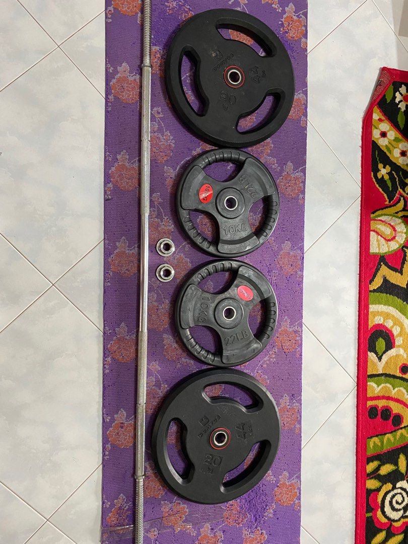 Weight plate 20kg, 10kg, bar bell,, Sports Equipment, Exercise & Fitness, Weights & Dumbbells on