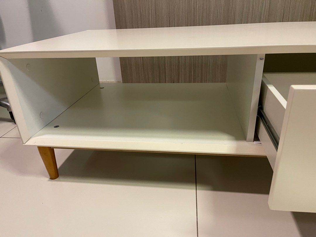 White TV Console Courts, Furniture & Home Living, Furniture, TV