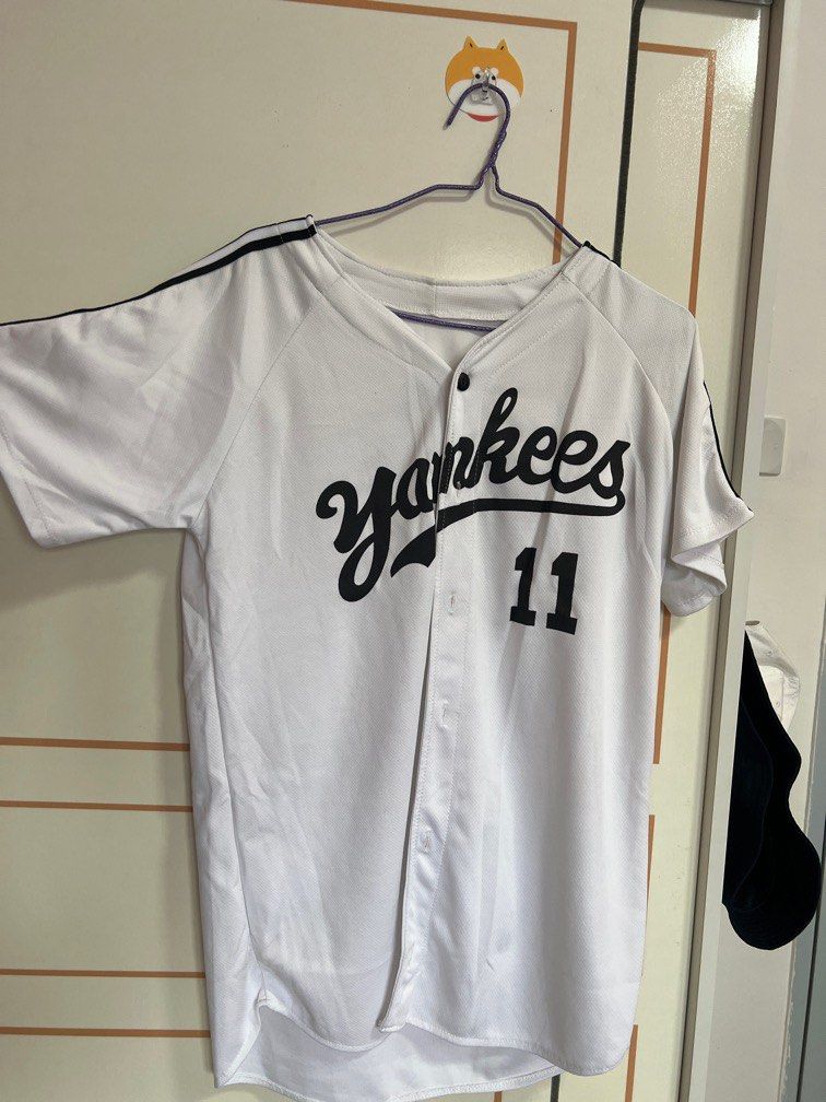 Yankees button up jersey hotsell