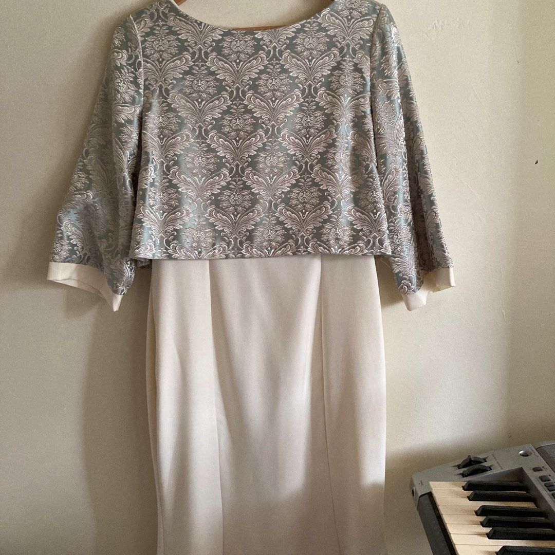 Zalia jacquard double layer dress outlet