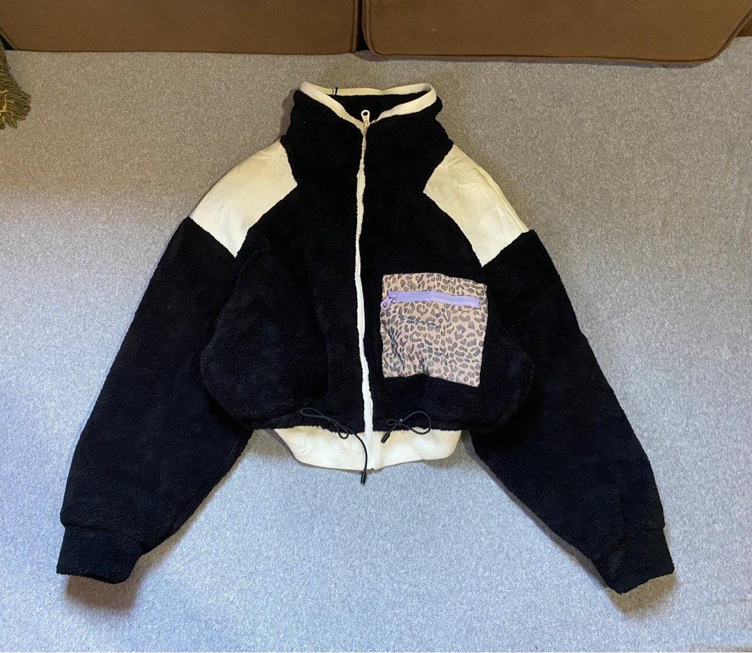 ZARA cropped Teddy Jacket Women s Fashion Coats Jackets and