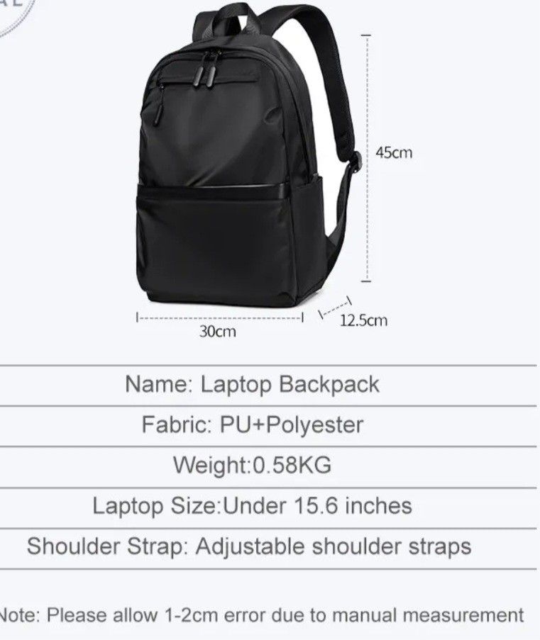 Classy top black backpack