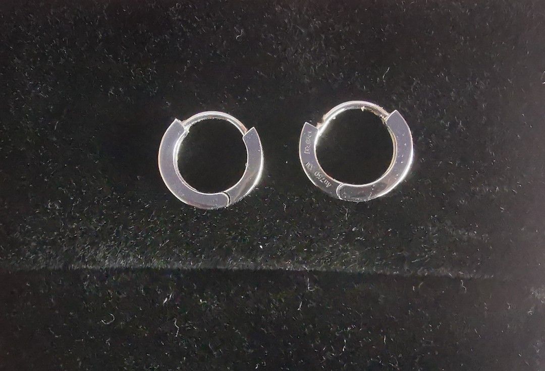 White gold new arrivals silver hoop earrings