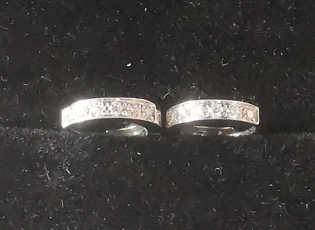 White gold sales helix earrings