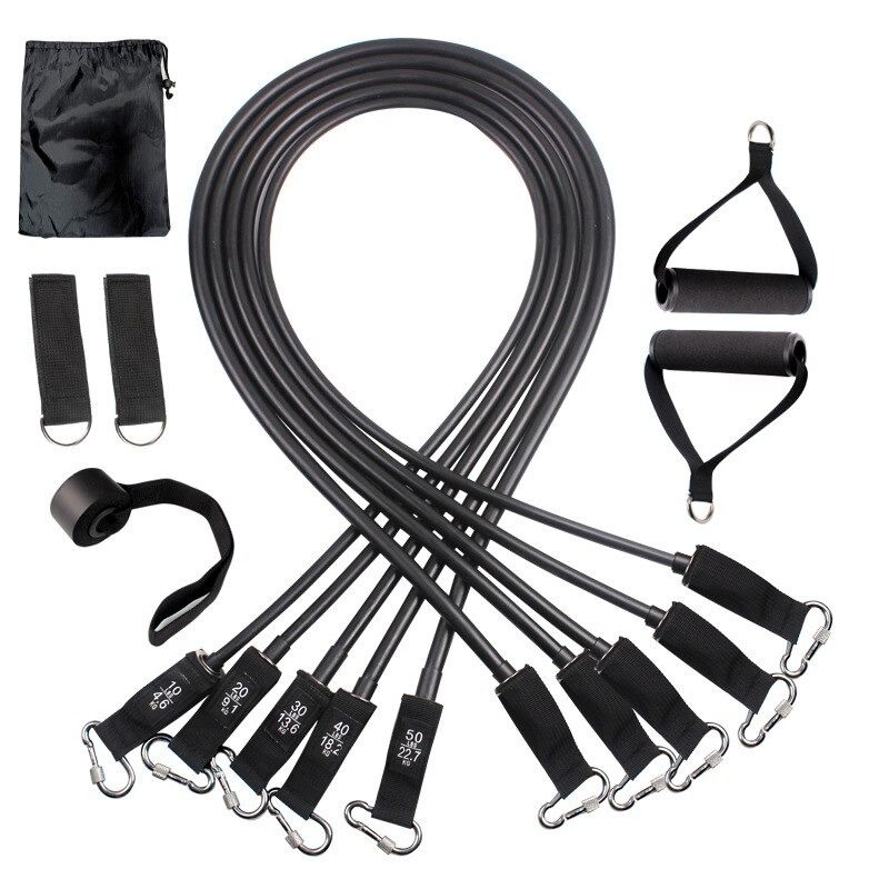 250lbs Resistance Bands Set Fitness Workout Gym Pull Rope Yoga