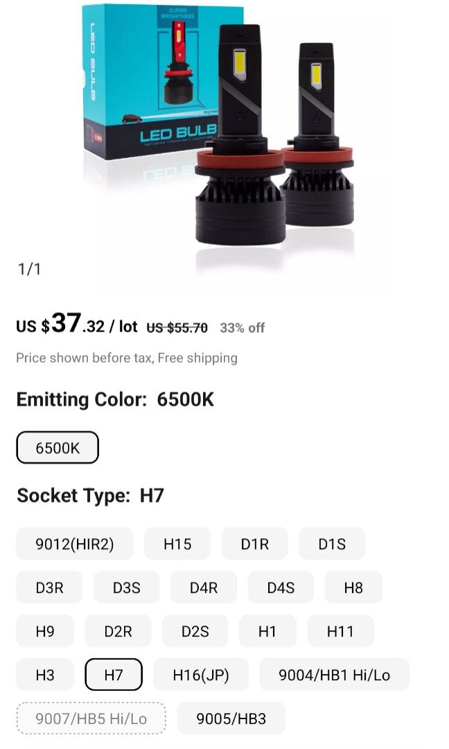 Brightest new arrivals h7 bulb