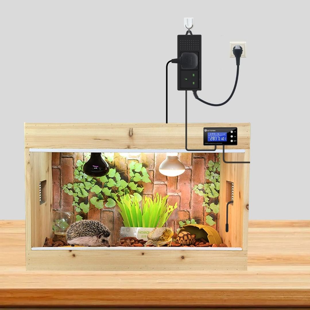 3108) Digital Dimming Thermostat Reptile Day and Night Timer, PID