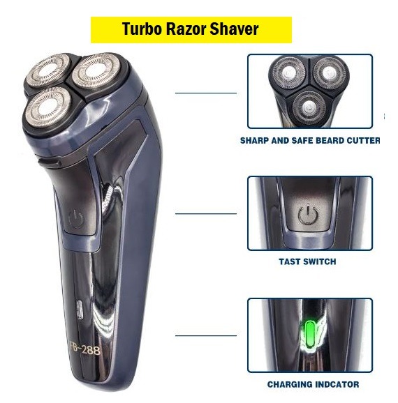 3D Rechargeable Electric Rotary Shaver Razor Hair Beard Trimmer, Beauty ...