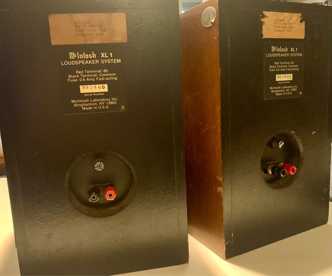 80s vintage rare find Pair of McIntosh XL 1 Walnut Bookshelf Speakers