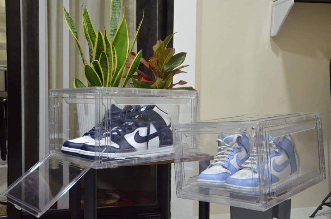ACRYLIC SHOE BOX (Front and Side Door) on Carousell